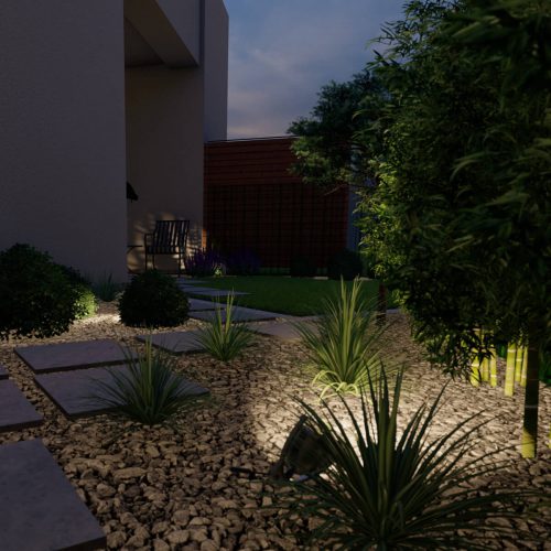 oświetlenie ogrodu wykonane przez Acer Ogrody